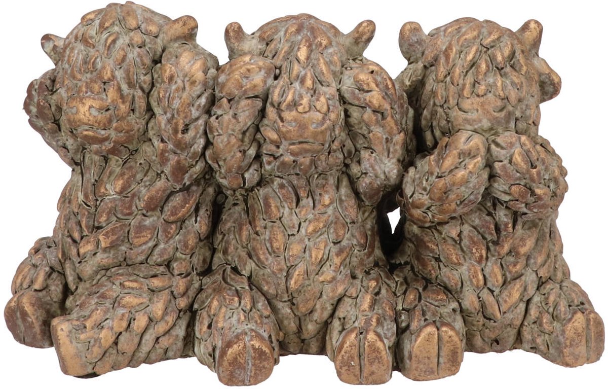Daan Kromhout - Beeld - Figuur - Schotse Hooglanders - Horen Zien en Zwijgen - Beton - 20x10x12
