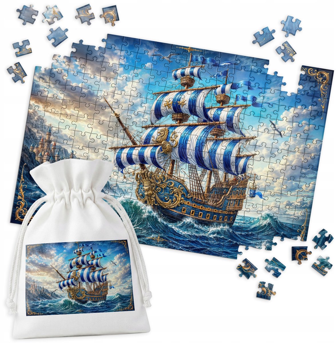 Merkloos Puzzel Schip Oceaan 252 Stukjes