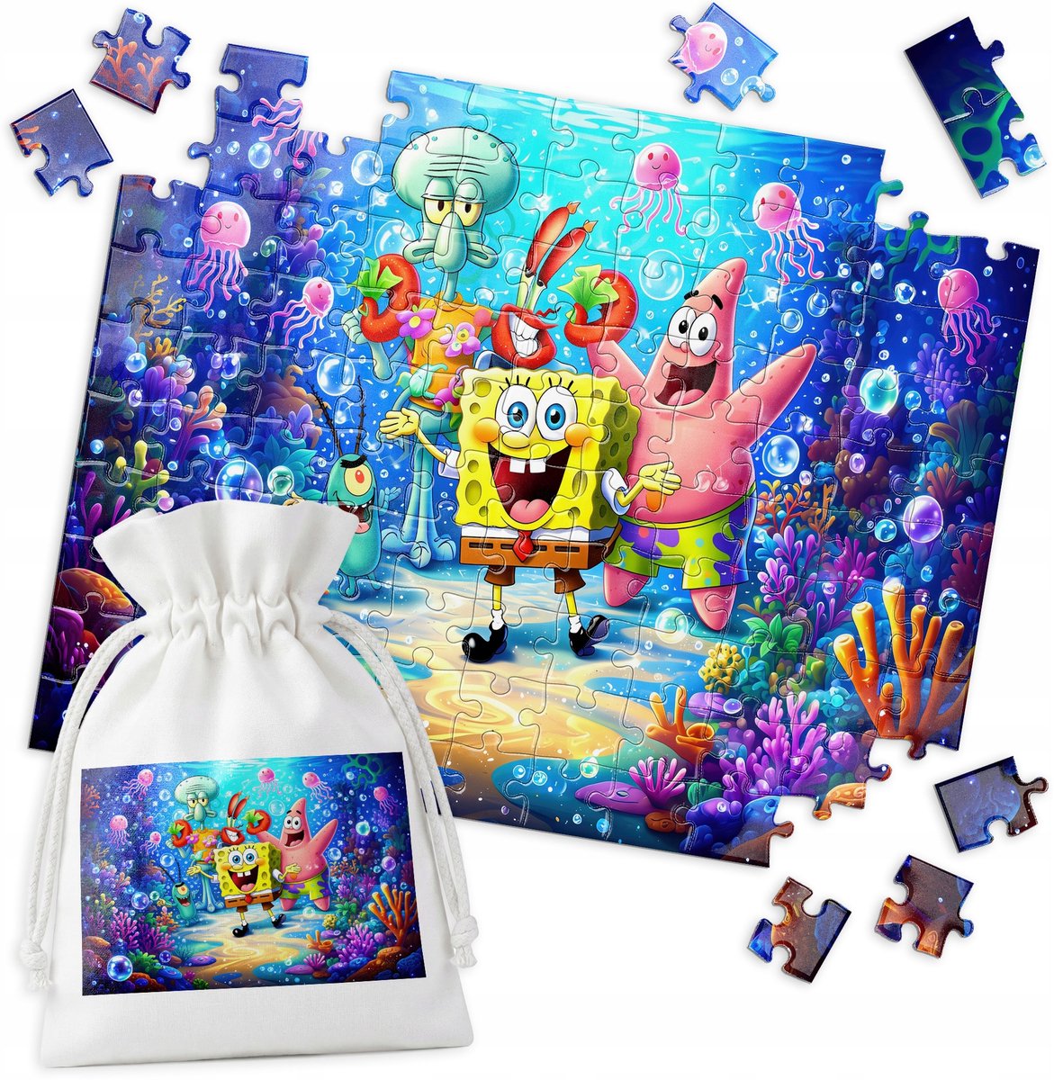SpongeBob Patrik Zeepkwaad Puzzel - 110 stukjes
