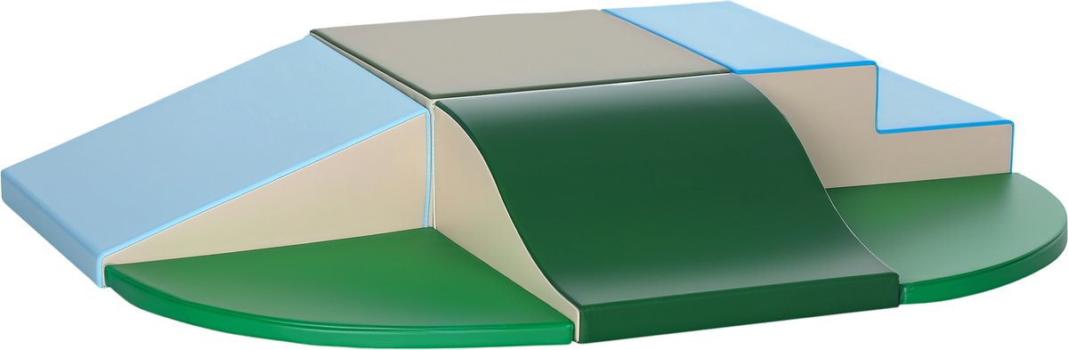 Set van 6 Schuimrubberen Klimblokken voor Kinderen: PU-leer Zachte Klimspeelgoed Speelset voor Kleine Kinderen - Montessori-speelgoed Grove motoriek Dubbele Ladderset(Modern), meerdere kleuren