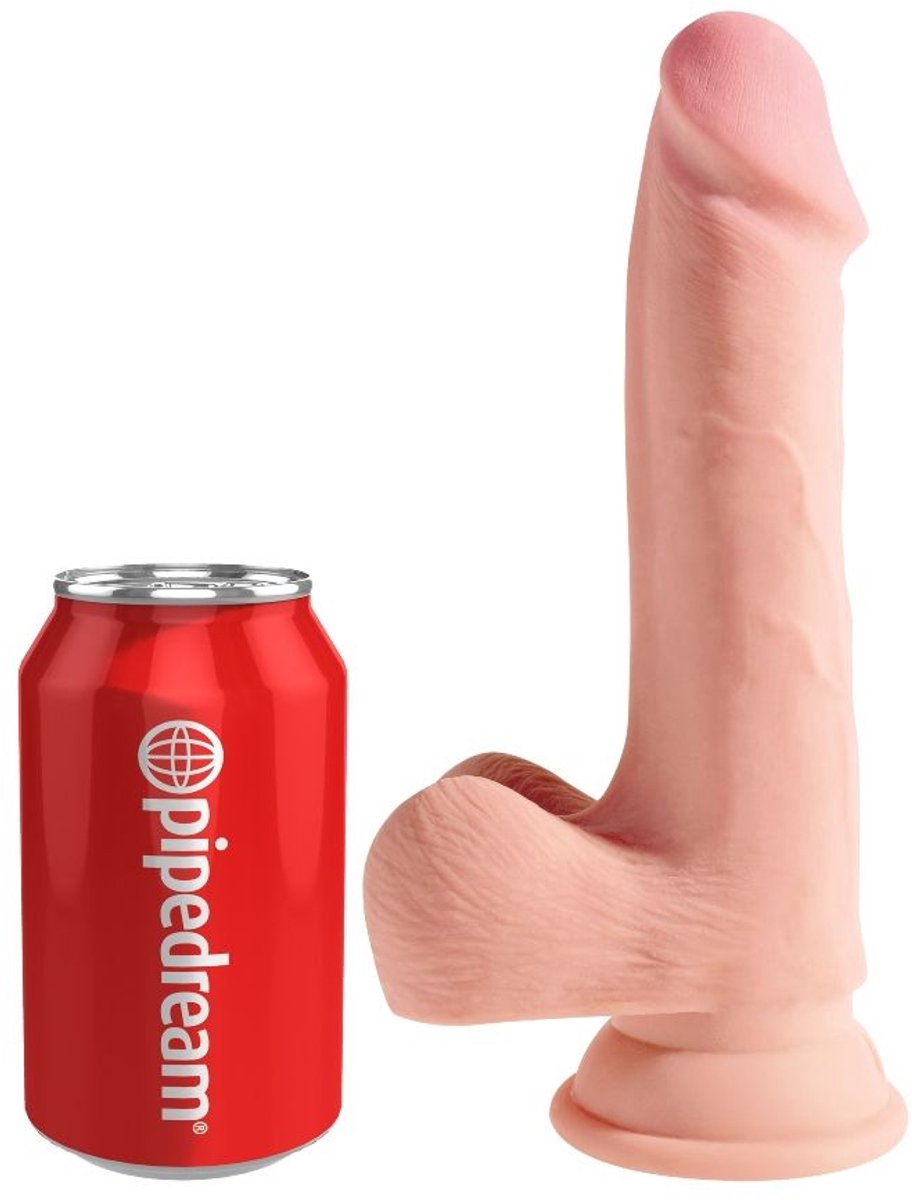 Pipedream - King Cock - Triple Density Dildo met Balzak - 19 cm