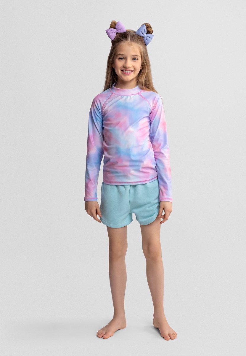 Minoti UV shirt meisjes lange mouw tie-dye - uv zwemshirt