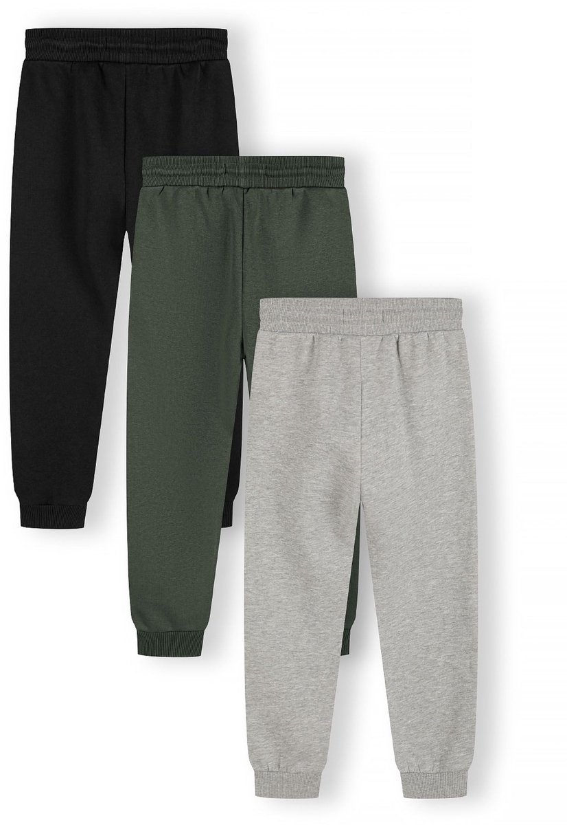 Minoti Joggingbroek 3-pack Jongens - katoen - zwart