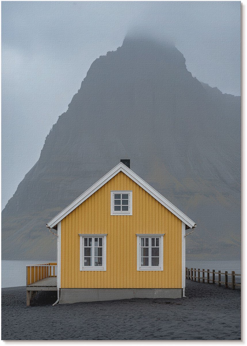 Tulup Polycanvas Wandposter - Bosochtend, Fotografie - A3 - Geel Wandposter - Rechthoek - Muurkunst - Woonkamer, Slaapkamer, Kantoor - Klassiek