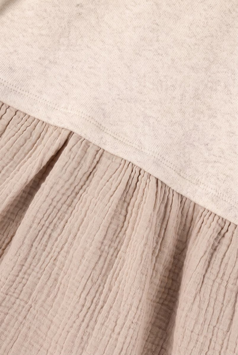 PLAY UP Fleece Dress Unisex - Jurk - Beige - Maat 74