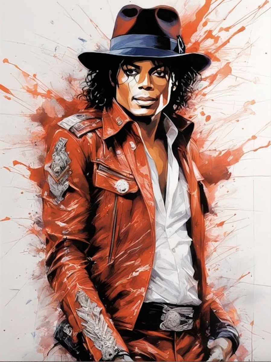 TOPMO - Michael Jackson Thriller - Diamond painting pakket - HQ Diamond Painting - VOLLEDIG dekkend - Diamant Schilderen - voor Volwassenen – ROND- 40X50CM