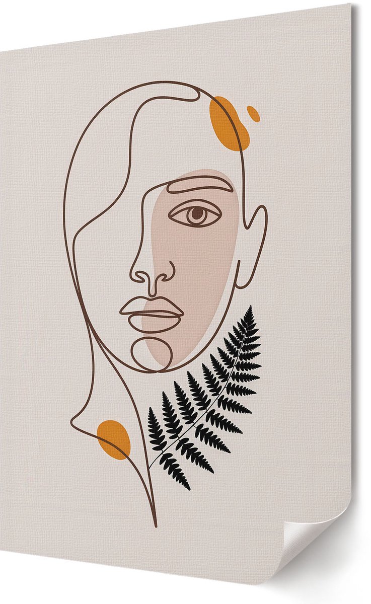 Coloray Polycanvas Poster - Stier Op Mars, Zwart - A2 - Wit Design - Rechthoek - Wandkunstwerk - Woonkamer - Modern