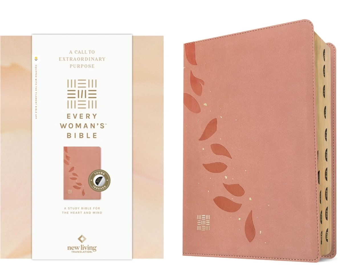 Nlt Every Woman's Bible, Filament Enabled (Leatherlike, Pink Petals, Indexed, Red Letter)