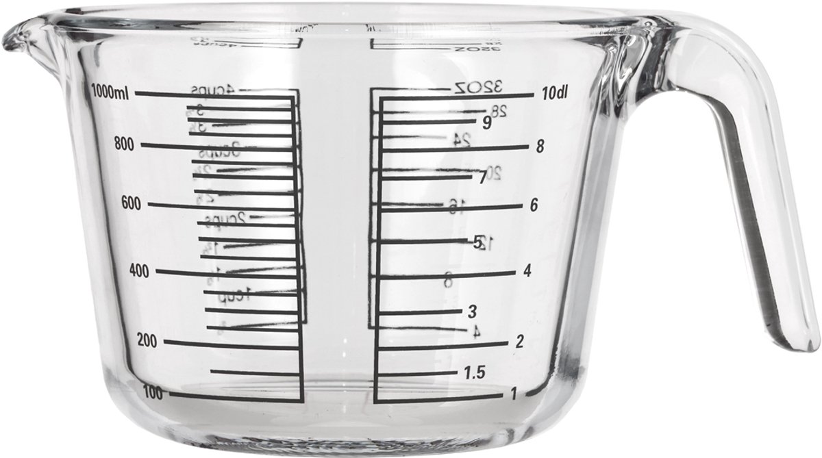 Funktion Maatbeker Dia 15,8 x 21,5 x 11,3 cm 1000 ml Transparant