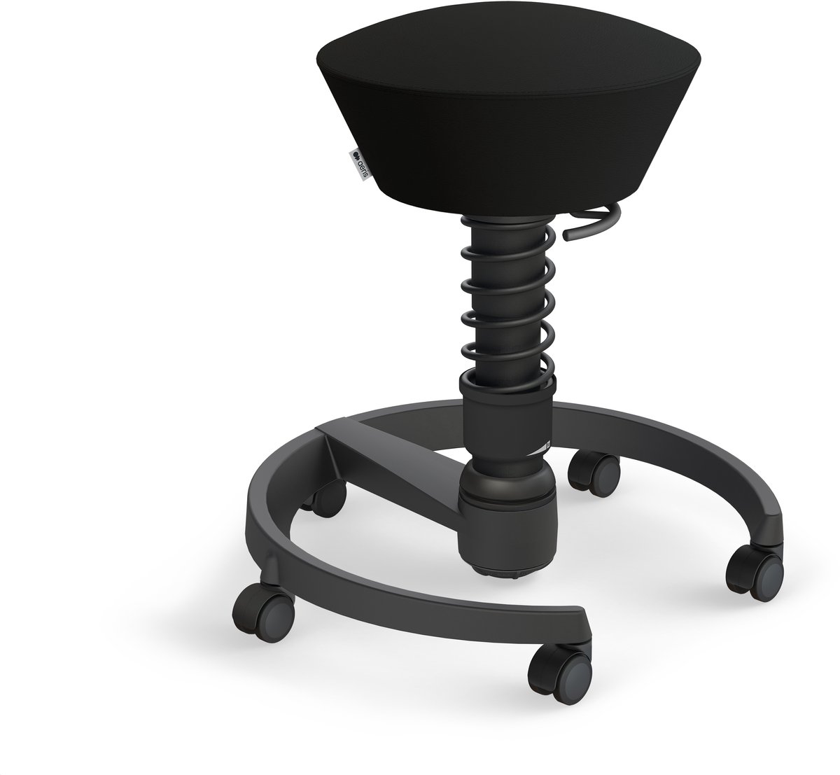 Aeris Swopper Light - ergonomische bureaustoel - zachte wielen - voor kinderen - zwart frame - kunstleder Mediflex - zwart