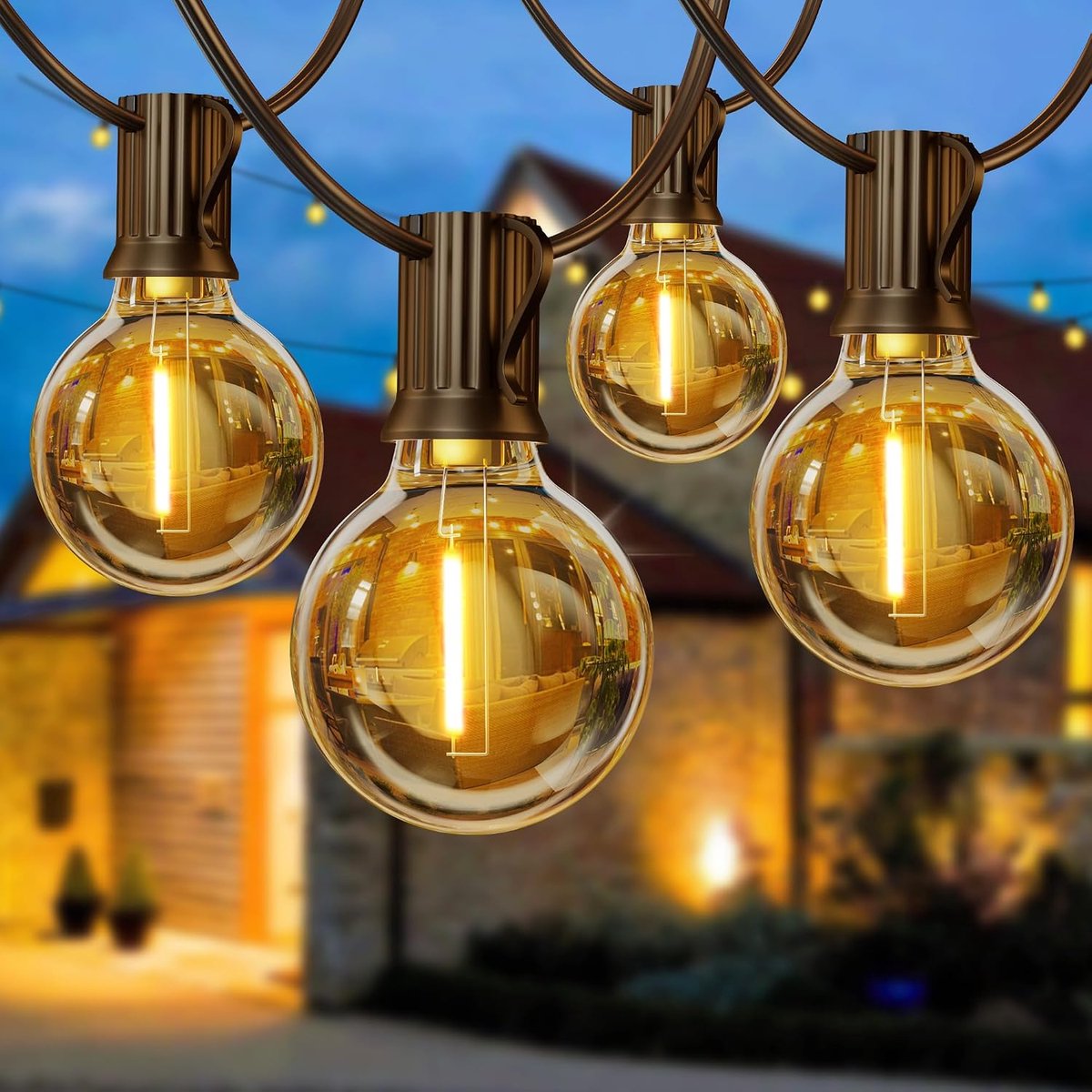 Lichtsnoer 8,2m - 12+1 Lampen G40 - Met Stekker - IP65 Waterdicht - Voor Buiten