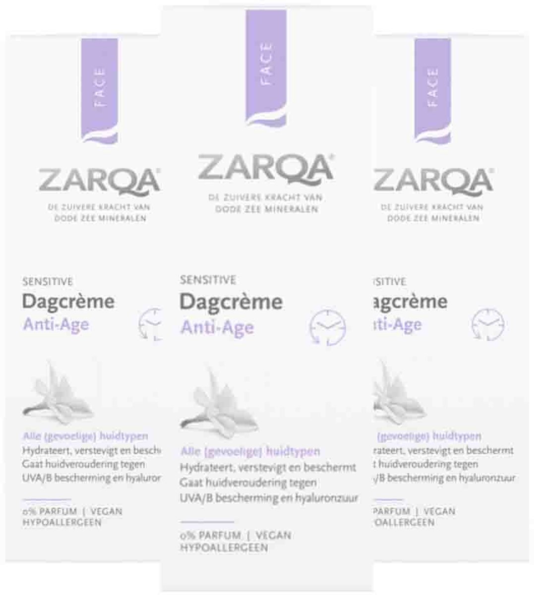 Bol.com Zarqa - Anti-Age Dagcrème - 3 x 50 ml - Voordeelverpakking aanbieding