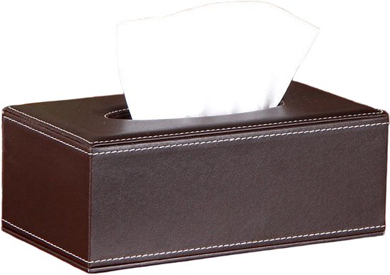 Tissuebox – Rechthoekige tissuebox/opbergdoos – Geschikt voor thuis, kantoor, hotel, restaurant en auto – Stevig en duurzaam – 25 x 13,5 x 9,5 cm