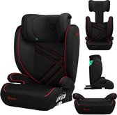 Lionelo Hugo i-Size – Autostoel – Groep 2 3 (3,5-12 jaar / 15 tot 36 kg / 100-150 cm) – ISOFIX – 2 in 1 : ZITVERHOGER met Afneembare Rugleuning - Verstelbare Hoofdsteun – Geavanceerde Zijbescherming – Memory Foam - Wasbaar – Comfortabele Zitting
