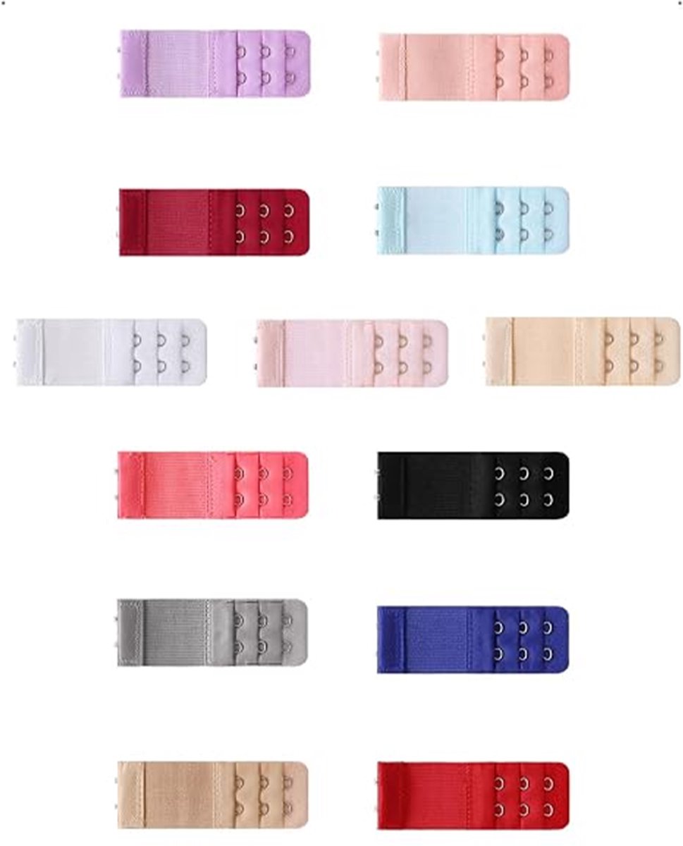 Set van 26 bh-verlengstukken – Elastische, kleurrijke en comfortabele bh-verlengstukken voor dames (13 kleuren)