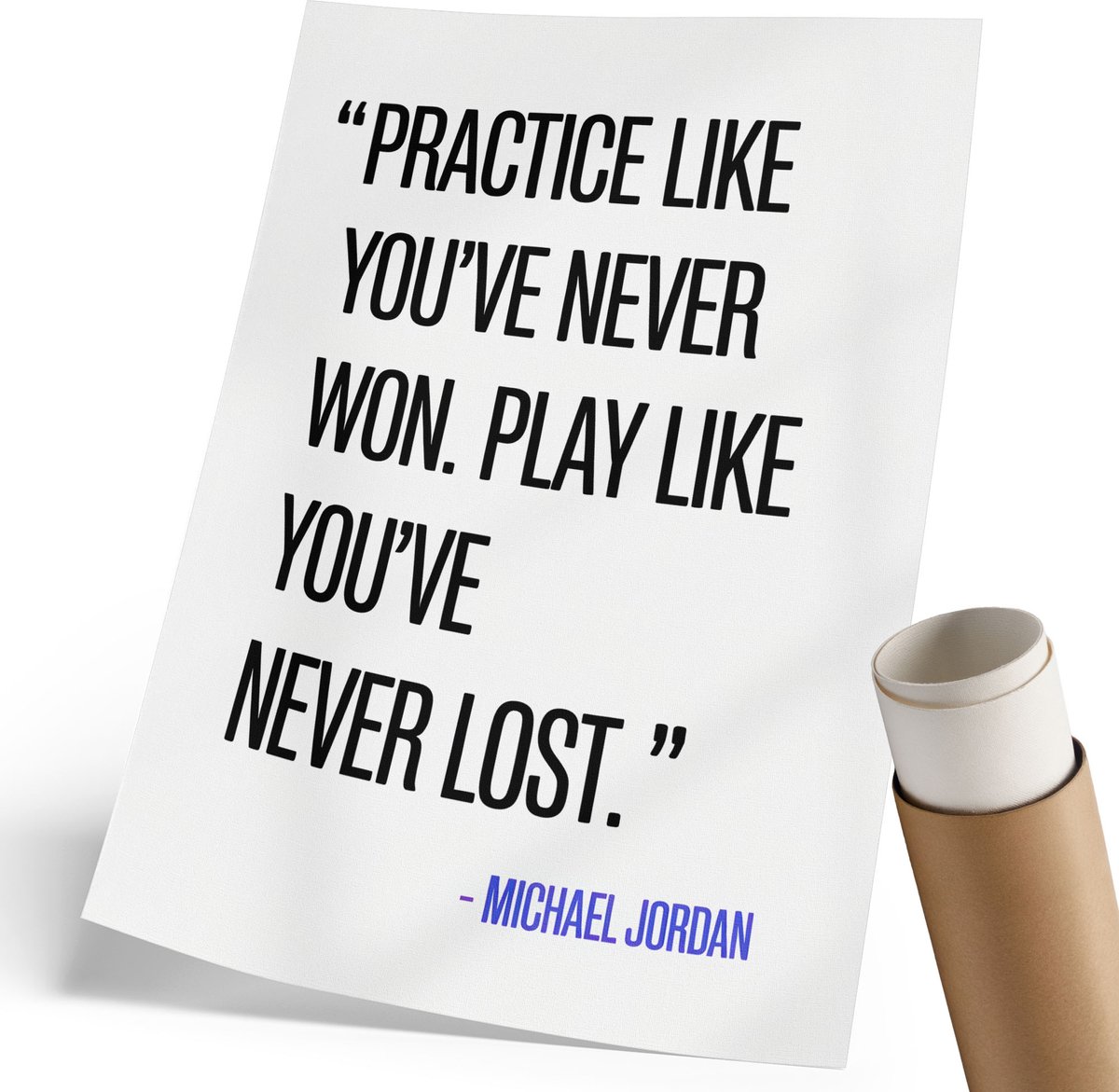 Coloray Polycanvas Poster - Motiverende Quote, Typografie - 210 x 297 mm - Wit Wandposter - Rechthoek - Decoratieve poster - Woonkamer, Slaapkamer, Kantoor - Minimalist