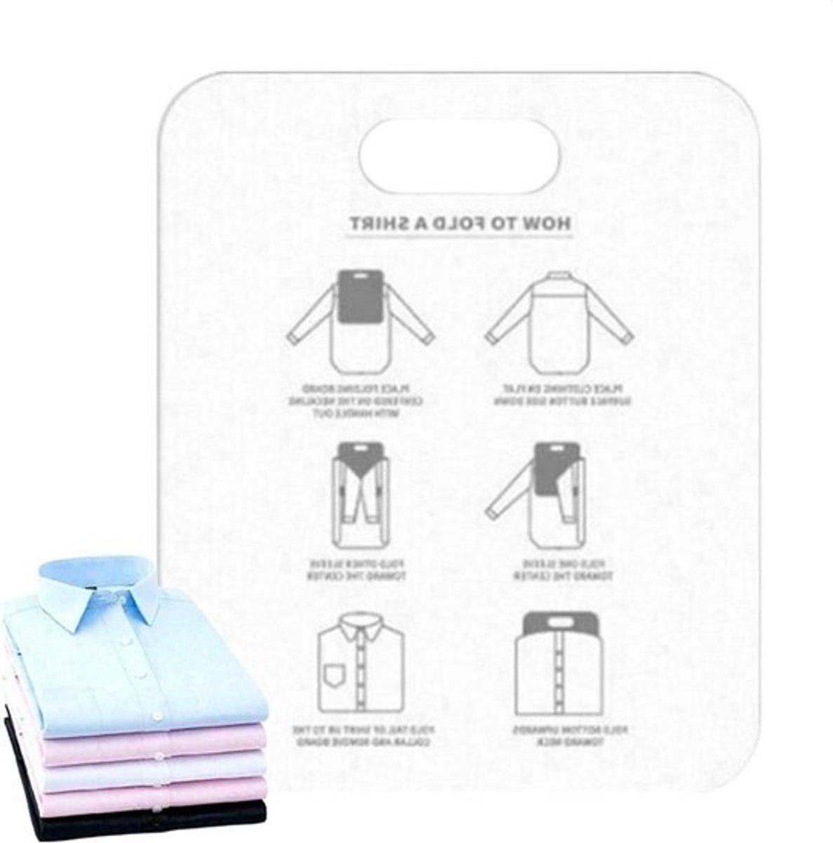Vouwplank Kleding - Kleding Organizer Vouwen - Snel Kleding Vouwen - Gladde Constructie - 30 cm - Wit