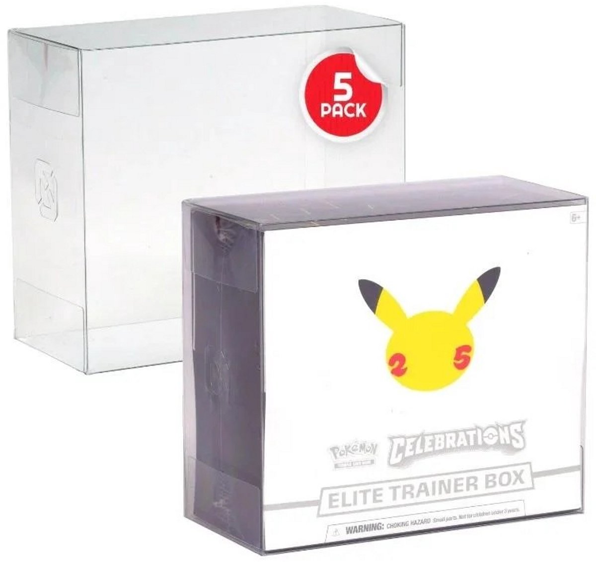 Evoretro - PET Protector Elite Trainer Box geschikt voor ETB Pokemon - 5-Pack