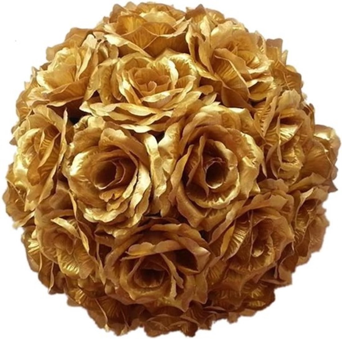 Kunstbloemen Bal - Bloembal Decoratie - Feestversiering - Volledig Bedekt - 198 cm - Goud