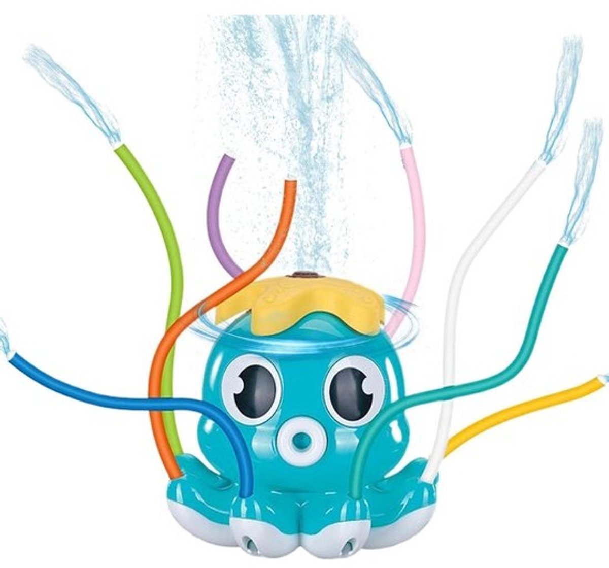 Octopus Watersproeier - Tuinsproeier Kinderen - Buiten Spelen - 8 Zwaaiende Slangen - 16 x 15.5 x 15 cm - Blauw