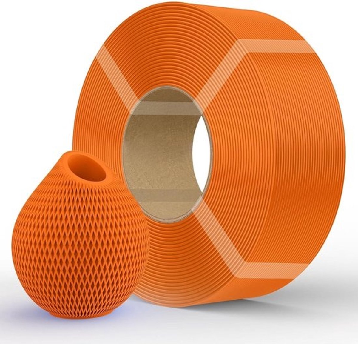 PETG Filament Refill - 3D Printer Draad - 3D Printen - Hubless voor Herbruikbare Spoelen - 175 mm - Oranje