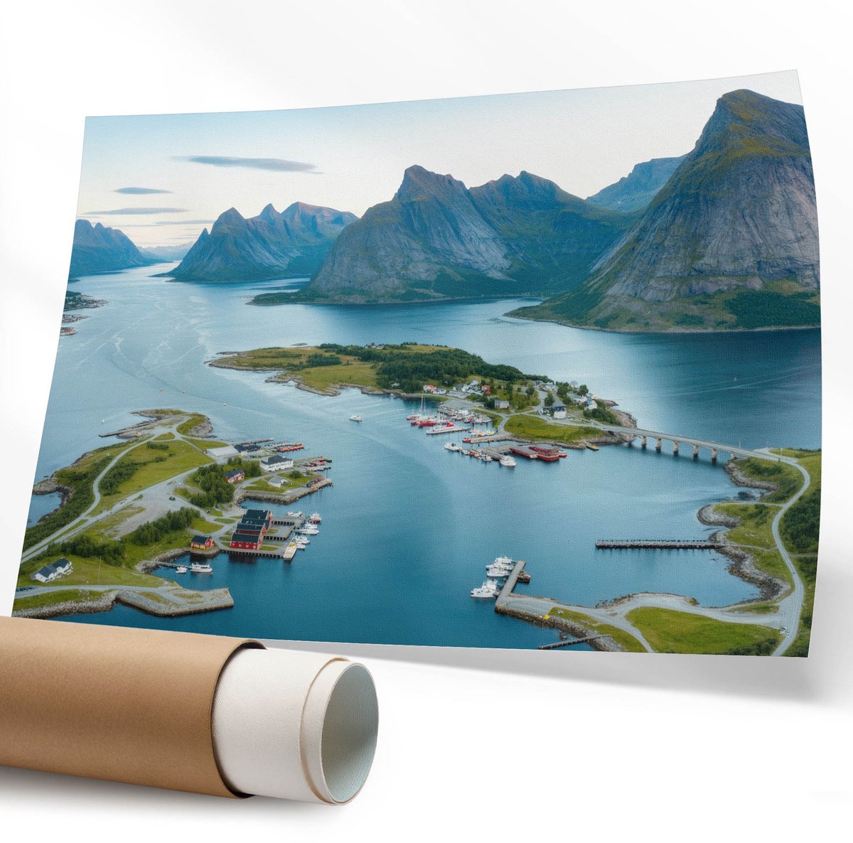 Coloray Polycanvas Poster - Stedelijke Charme, Fotografie - 594 x 840 mm - Beige Motief - Rechthoek - Kunstposter - Slaapkamer - Klassiek