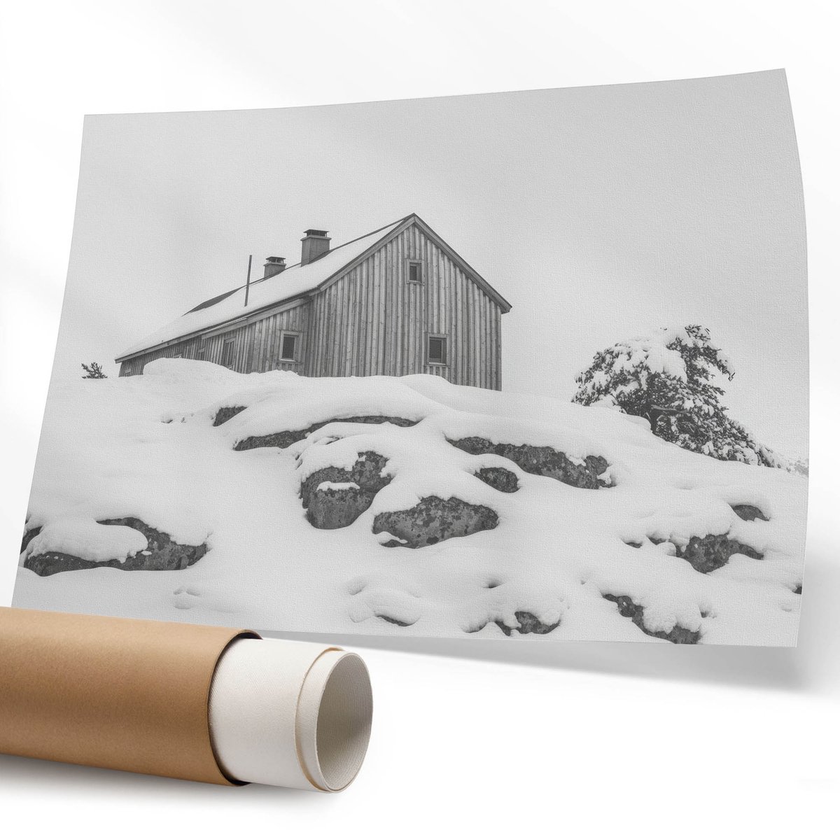 Coloray Polycanvas Poster - Zonsondergang, Fotografie - 594 x 840 mm - Oranje Design - Rechthoek - Muurdecoratie - Woonkamer - Industrieel