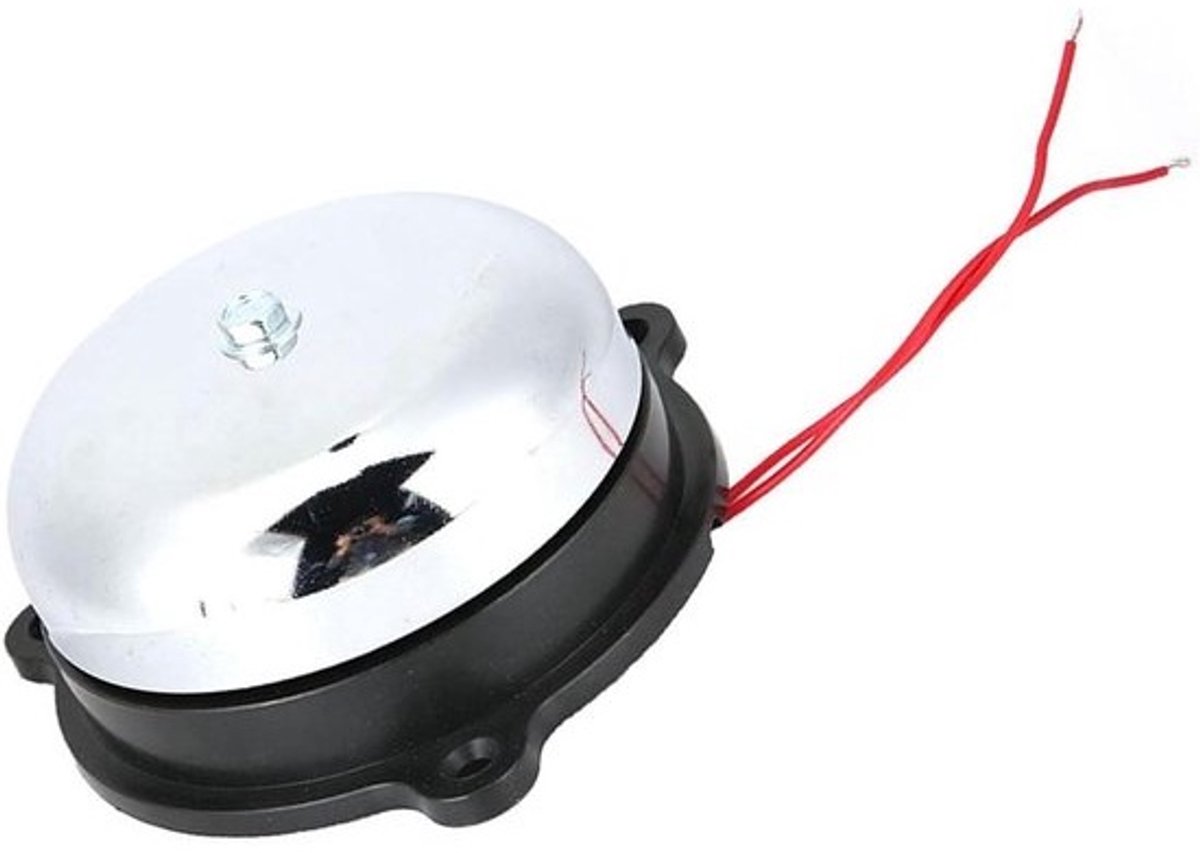 Elektrische Bel - Alarmbel Ringbel - Meldingen Versturen - Zuivere Koperen Spoel - 100 mm - Zilver
