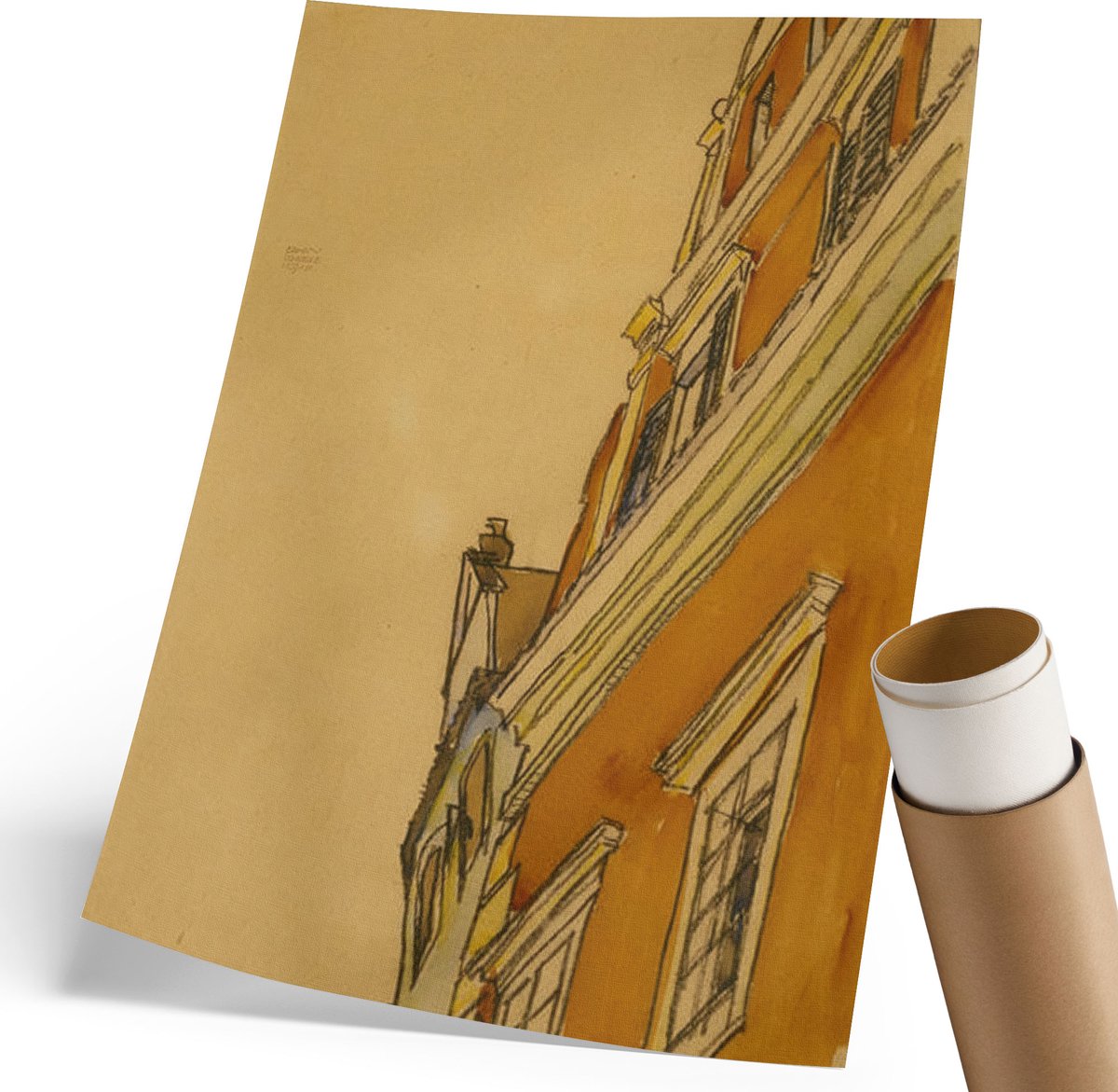 Coloray Polycanvas Wandposter - Rustig Strand, Fotografie - 594 x 840 mm - Wit Motief - Rechthoek - Wandkunstwerk - Slaapkamer - Klassiek