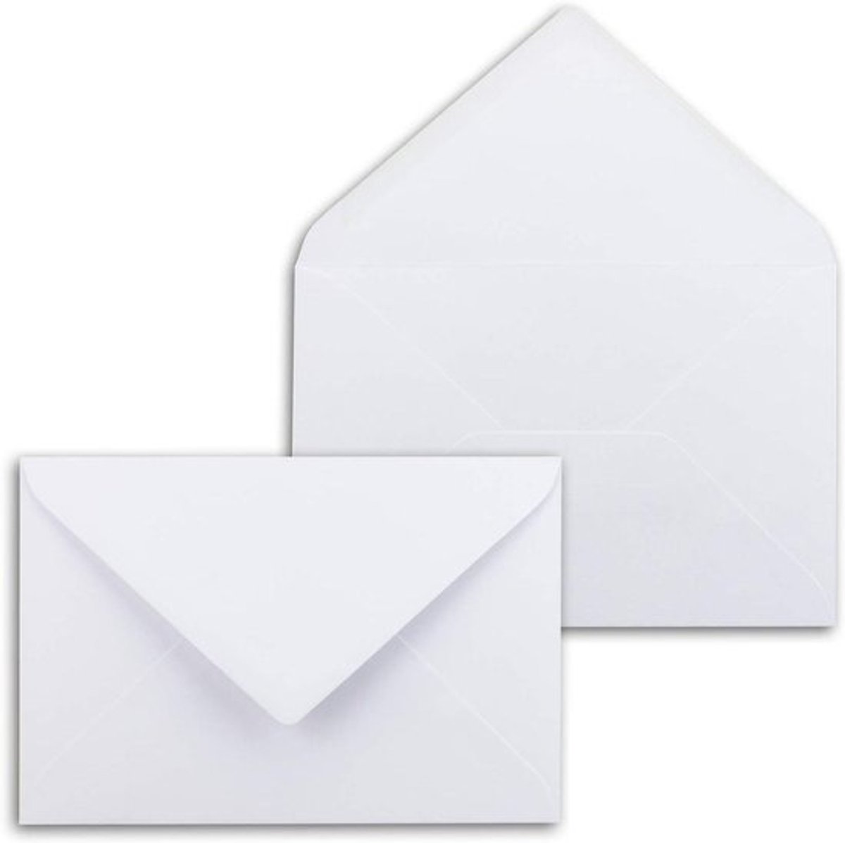 Enveloppen DIN B6 - Wenskaarten enveloppen - Uitnodigingen versturen - Puntige klep - 180 x 125 mm - Wit