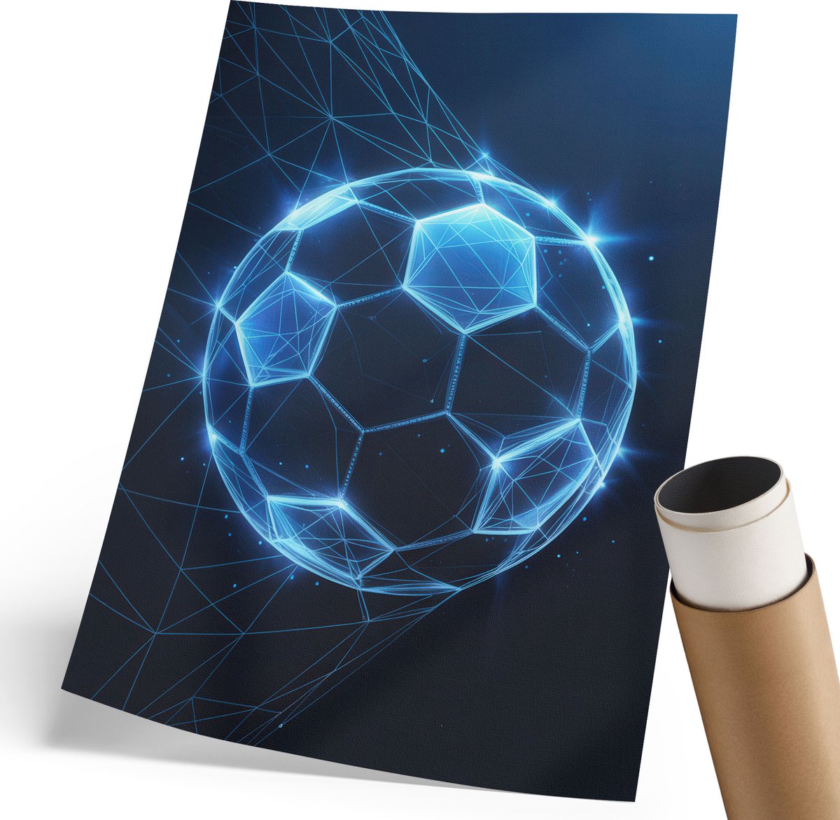 Wallfluent Polycanvas Wandposter - Groene Bladeren, Illustratie - 297 x 420 mm - Groen Design - Rechthoek - Wandkunstwerk - Woonkamer, Slaapkamer, Kantoor - Modern