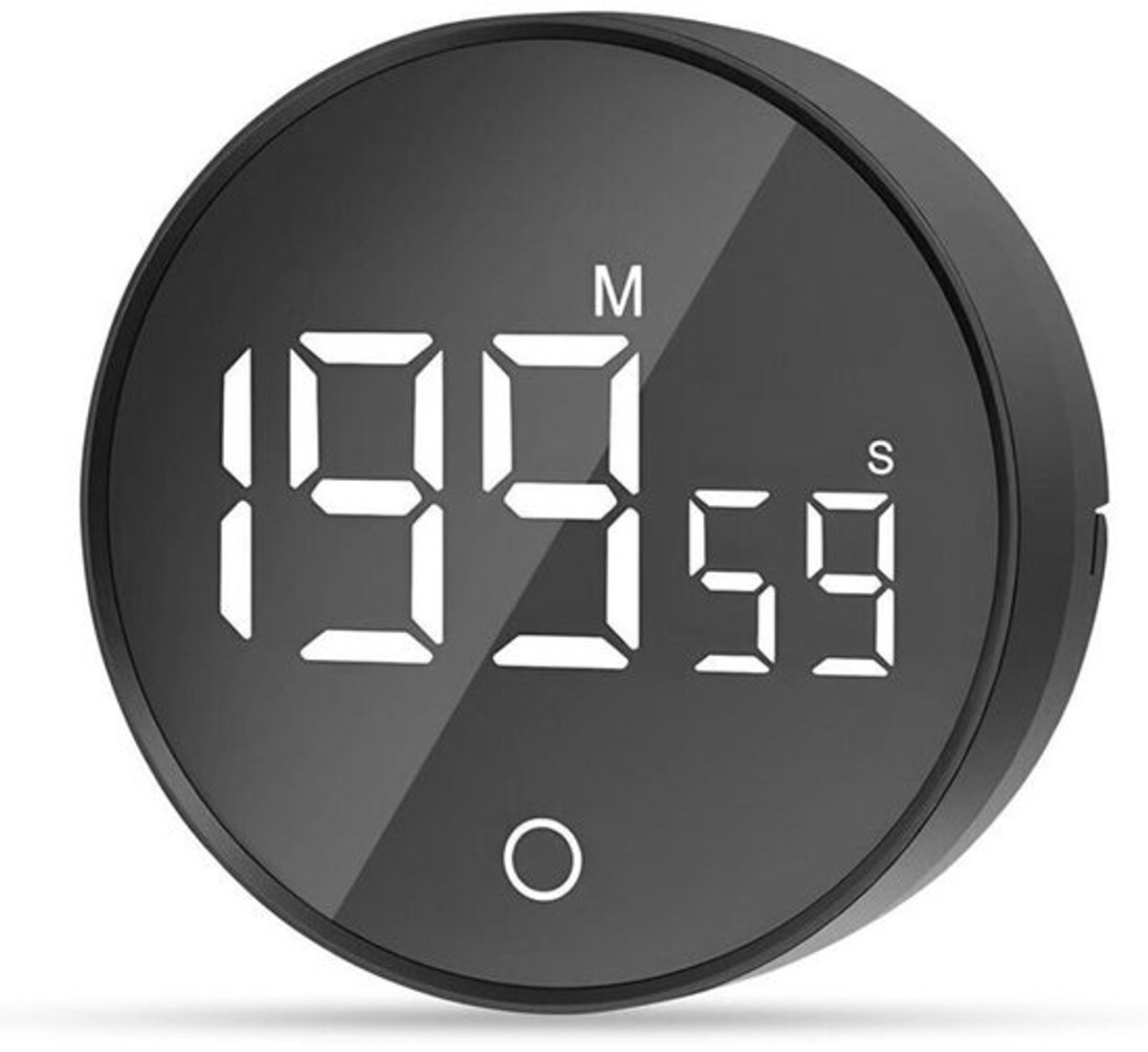 Digitale Keuken Timer - Kookwekker LED - Nauwkeurig Tijdbeheer - Magnetisch Ontwerp - 78x26.5mm - Zwart