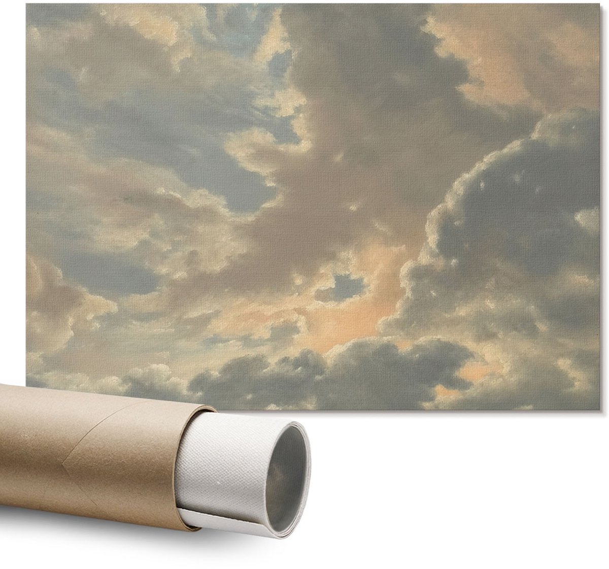 Coloray Canvas Poster Polycanvas - Rustieke Keuken, Schilderen - A1 - Bruin Patroon - Rechthoek - Decoratieve poster - Kantoor - Rustiek