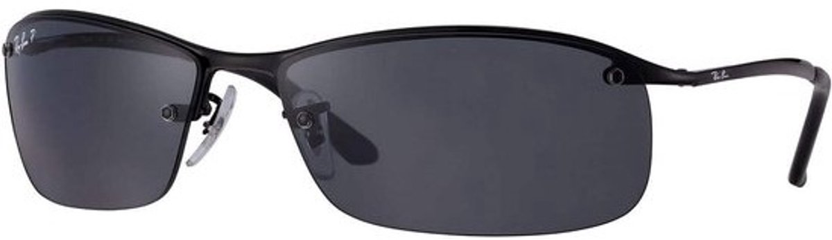 Sportieve Zonnebril - Herens Zonnebril - Outdoor Activiteiten - Sterke Lens Kromming - 19x8x8 cm - Zwart Frame Grijs