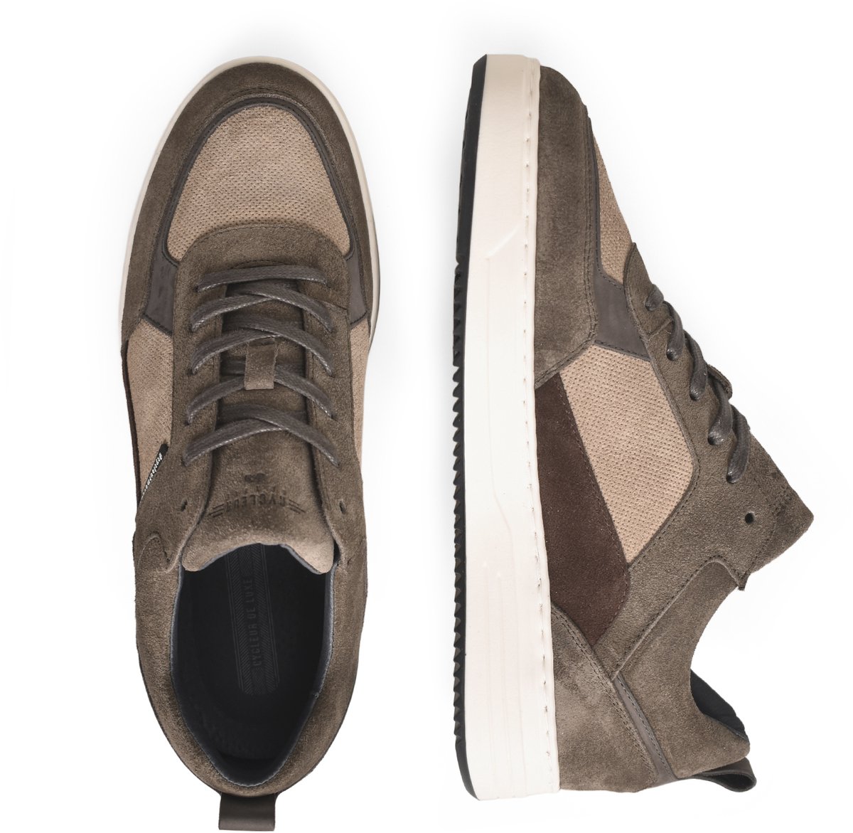 Cycleur de Luxe - Heren Sneaker - Commuter CDLM262079 - Bruin combinatie - Maat 44