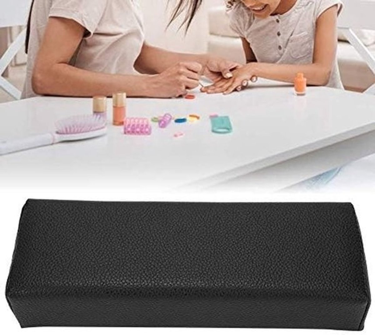 - Handkussen voor nagels - Ergonomische handsteun - Zacht en comfortabel - Zwart - Nagelsteun voor manicure - Perfect voor schoonheidssalon...