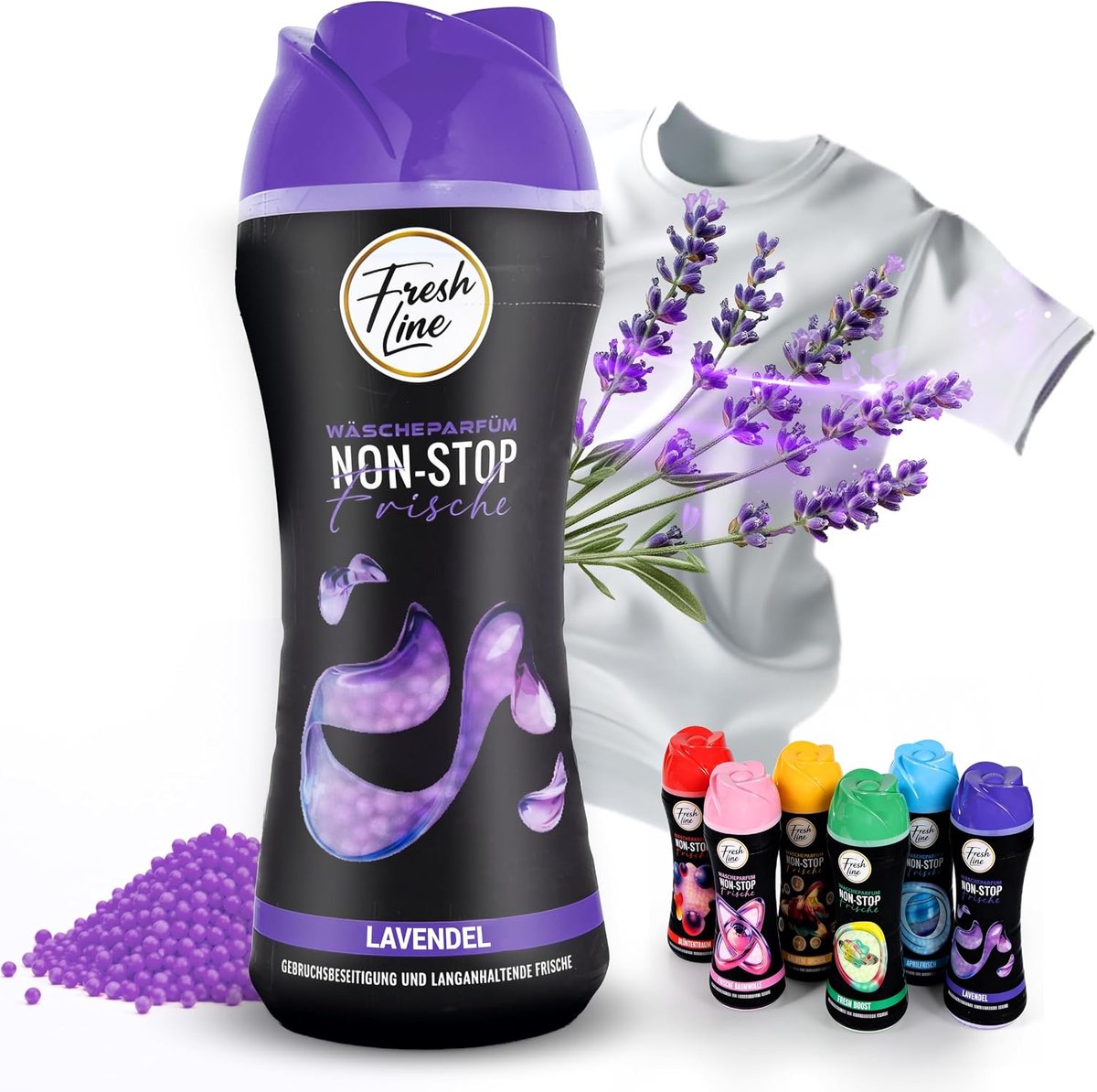 Fresh Line® - Wasverfrisser (3 pack) - Lavendel - Wasparfum - Geurparels - 3 x 300 g