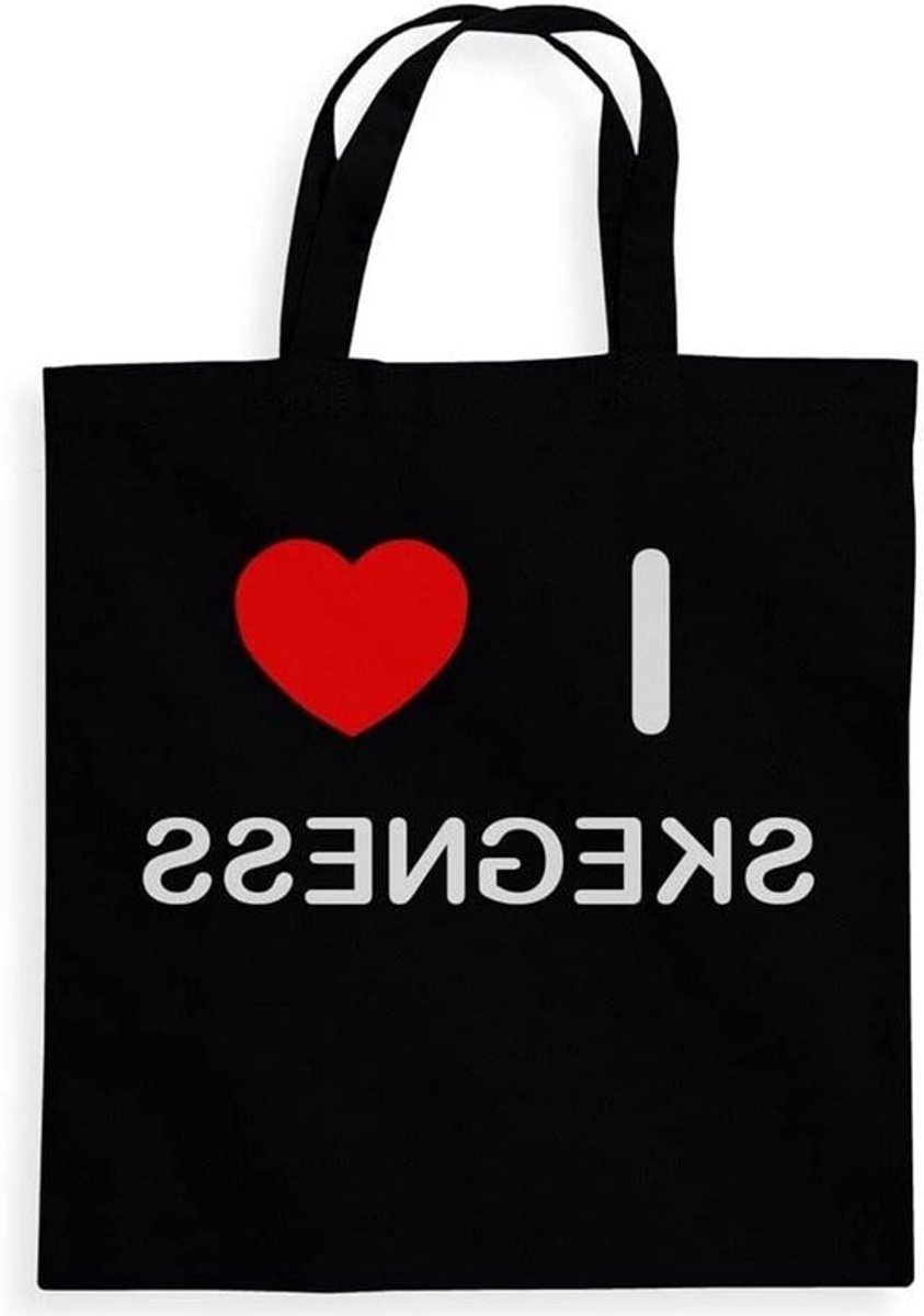 Katoenen Draagtas - Tote Bag - Boodschappen Doen - Herbruikbaar Milieuvriendelijk - One Size - Zwart