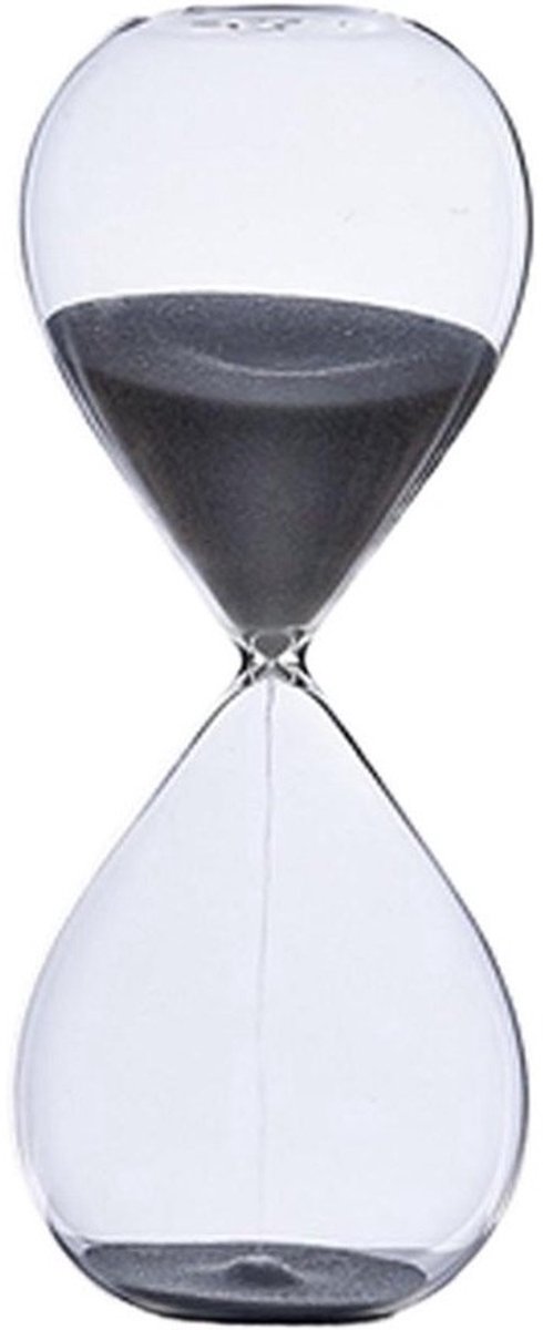 Zandloper Timer - Zandloper Klok - Tijd Meten - Visuele Tijdsindicatie - 30 min - Zwart
