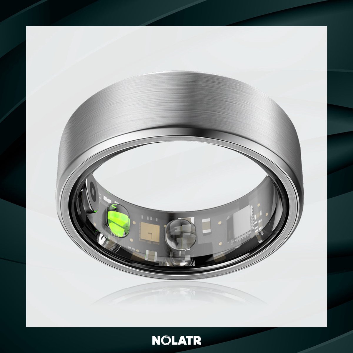 NOLATR CORE PLUS - Stappenteller - Slaaptracker - Zilver - Maat 10