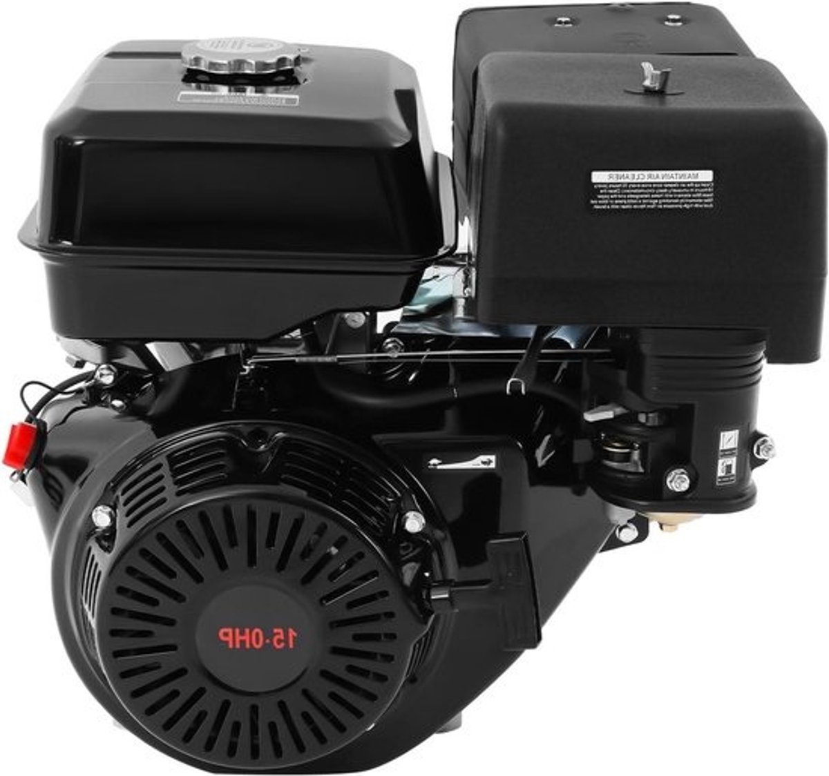 Benzinemotor - 4-takt motor - Machines Aandrijven - Olietekort Beveiliging - 15 pk - Zwart