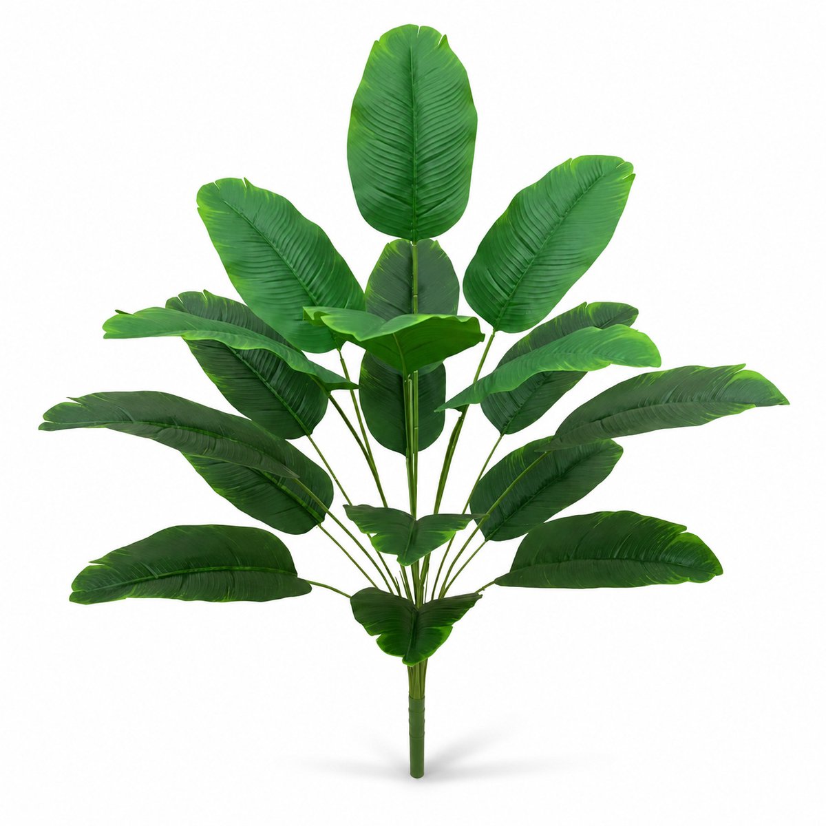 Kunstmatige Paradijsvogelplant – Kunstplant met 12 Bladeren – Tropische Plantdecoratie voor Woonkamer, Slaapkamer, Kantoor & Winkel – Onderhoudsvrij – Groen – 65 cm – 1 Stuk