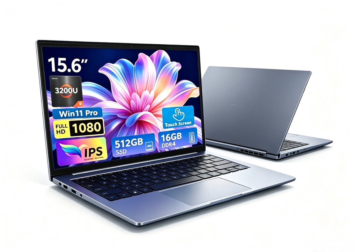 YBook15 15.6" 2‑in‑1 Laptop - 360° Scharnier Touchscreen - AMD Ryzen 3 3200U - 15,6 Inch FHD IPS - 16 GB DDR4 512 GB SSD - Donkergrijs - Voor Werk En Studie