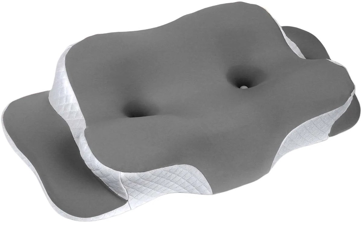 Lamor Ergonomisch Kussen - Ergonomische Kussens - Hoogwaardig Traagschuim - Wasbare Hoes - Zij - Rug - Buik - Slaper - Slapen