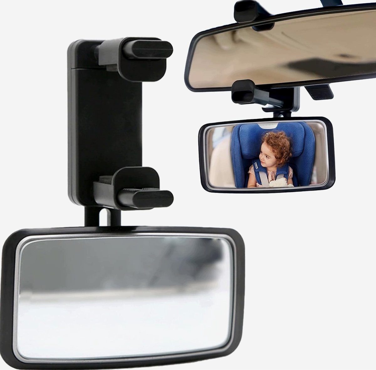 Autospiegel Baby Kind - Verstelbaar, Convex, Veilig