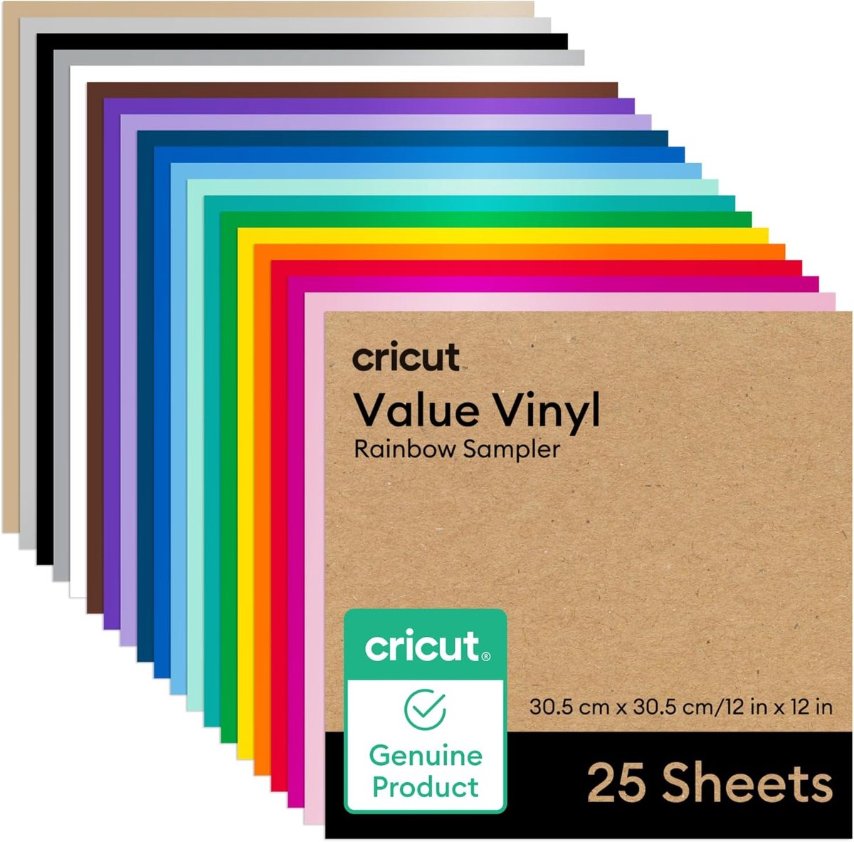 Permanent vinyl, 25 vellen, 30,5 x 30,5 cm, zelfklevend, mat, voor alle snijmachines