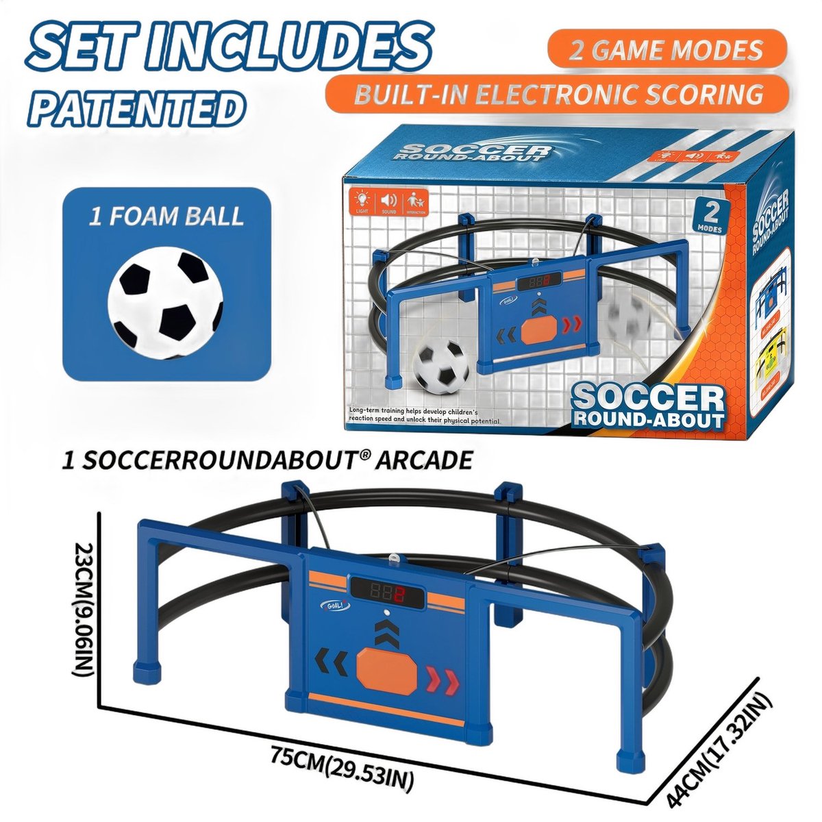 Currero Voetbalspel - Tafelvoetbal - Tafelvoetbalspel - Mini Voetbaltafel - Gezelschapsspel - Binnen en Buiten - Kinderen en Volwassenen - Blauw