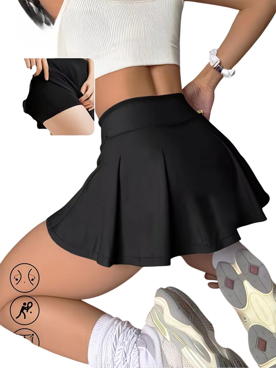 Sportrok Dames – Hoge Taille A-Lijn Skort, Sportrokje voor Tennis, Yoga, Fitness & Hardlopen - Sneldrogend - Maat XL