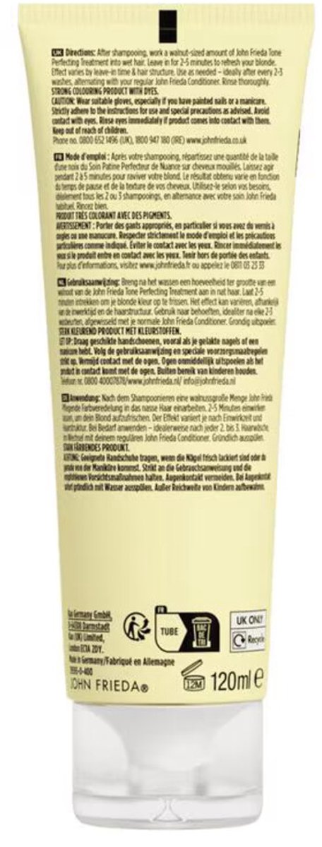 John Frieda Salon Blonde Tone Perfecting Treatment Honey 120 ml