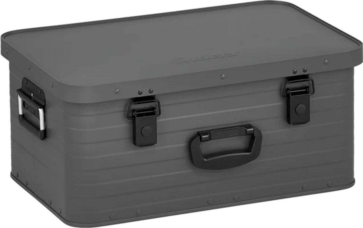 Aluminium Box Toronto M 47Liter Grey - Aluminium Opbergkist - Stevige aluminium constructie - Stapelbaar - Deksel als tafelblad